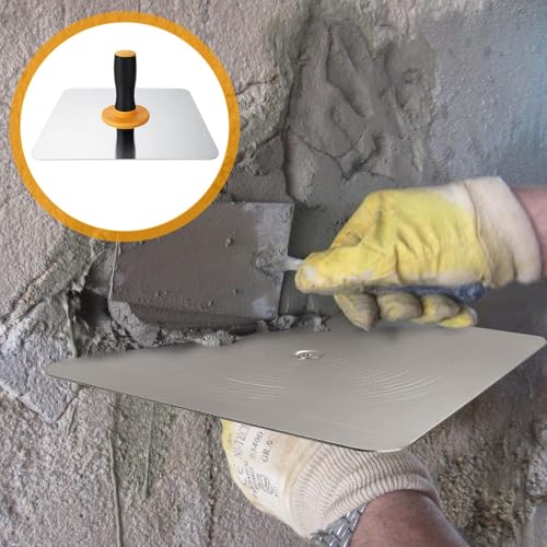 Miniatura 7 de Akolafe 2 Piezas De Yeso De Aluminio De Halcón De Yeso De 30 X 30 Cm, Herramientas De Enlucido Resistentes Con Mango De Pet Para Mortero De Cemento, Paneles De Yeso Y Acabado De Hormigón, Suministros