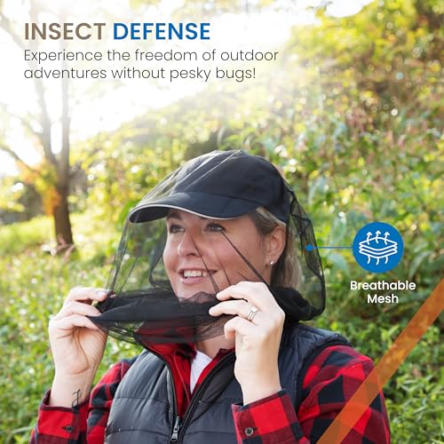 image for EVEN NATURALS Premium Mosquito Head Net - Ultra Large and Long, Extra 