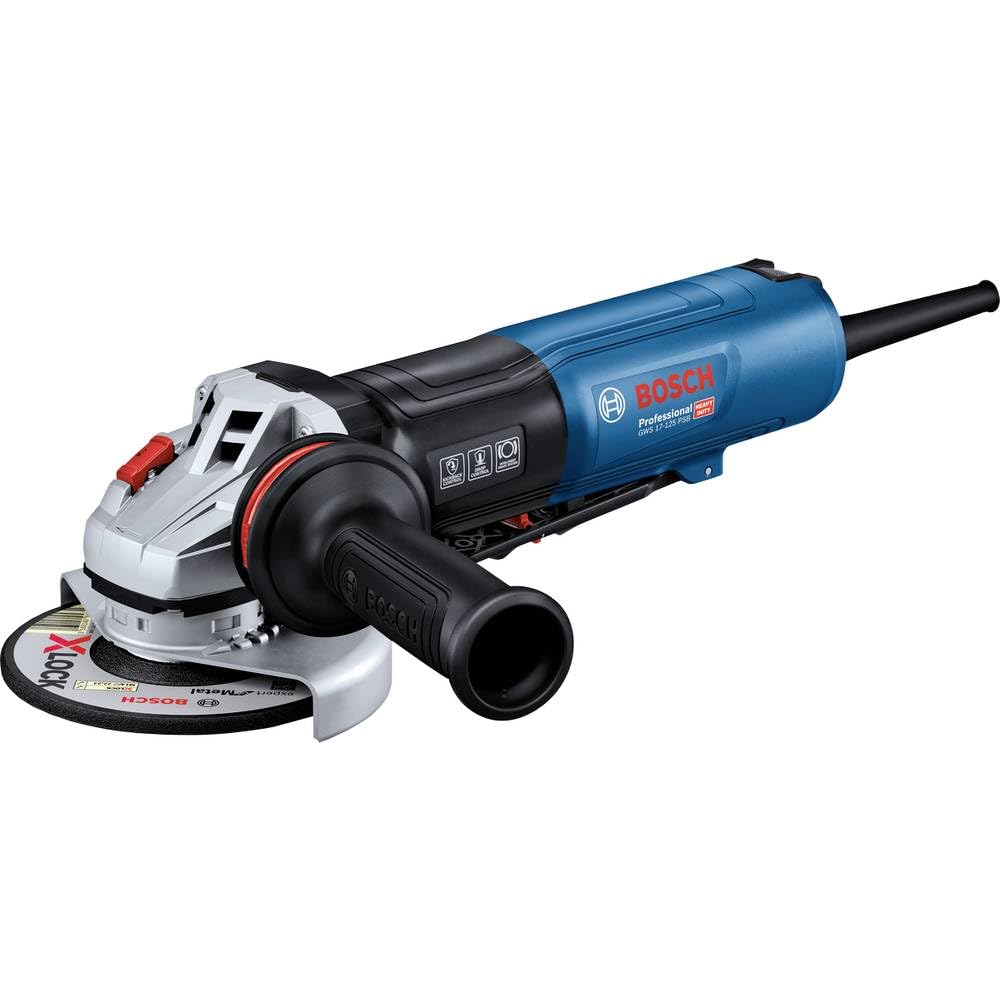 Bosch Professional Winkelschleifer GWS 17-125 PSB (PROtection-Schalter, SDS-Schnellspannmutter, Staubfilter, Schutzhaube, Trennschutzhaube)