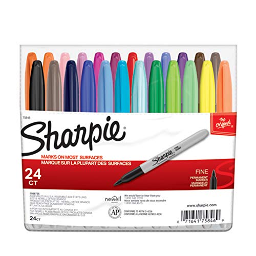 Sharpie シャーピー 公式 公式 油性 ペン アート イラスト 中字 24本セット