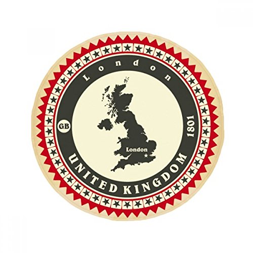 Tapis Angleterre rond cadeau idéal déco Londres 80cm - 2
