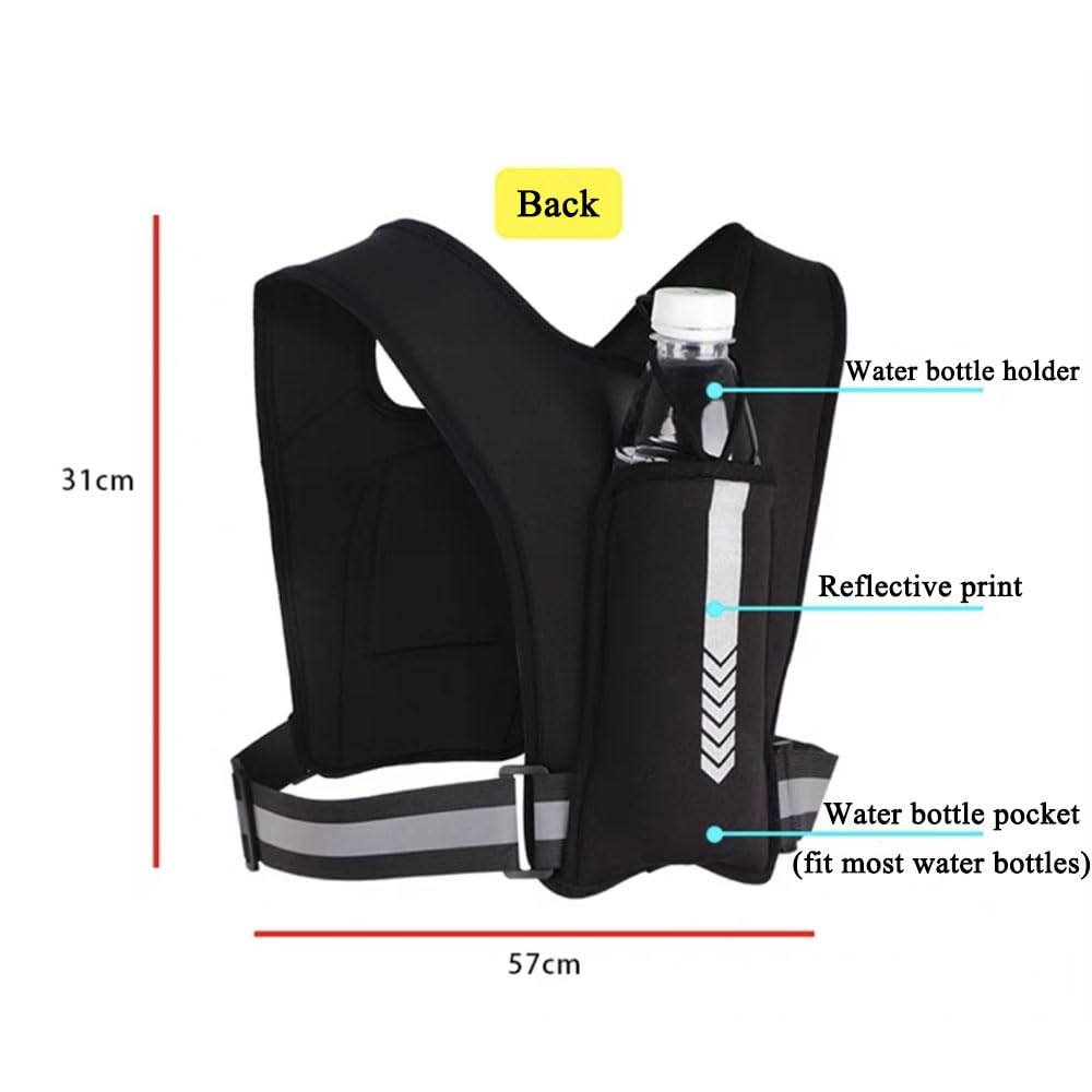 Gilet De Course Réfléchissant Haute Visibilité - Jaune, Taille Unique, Avec Poche, Neuf