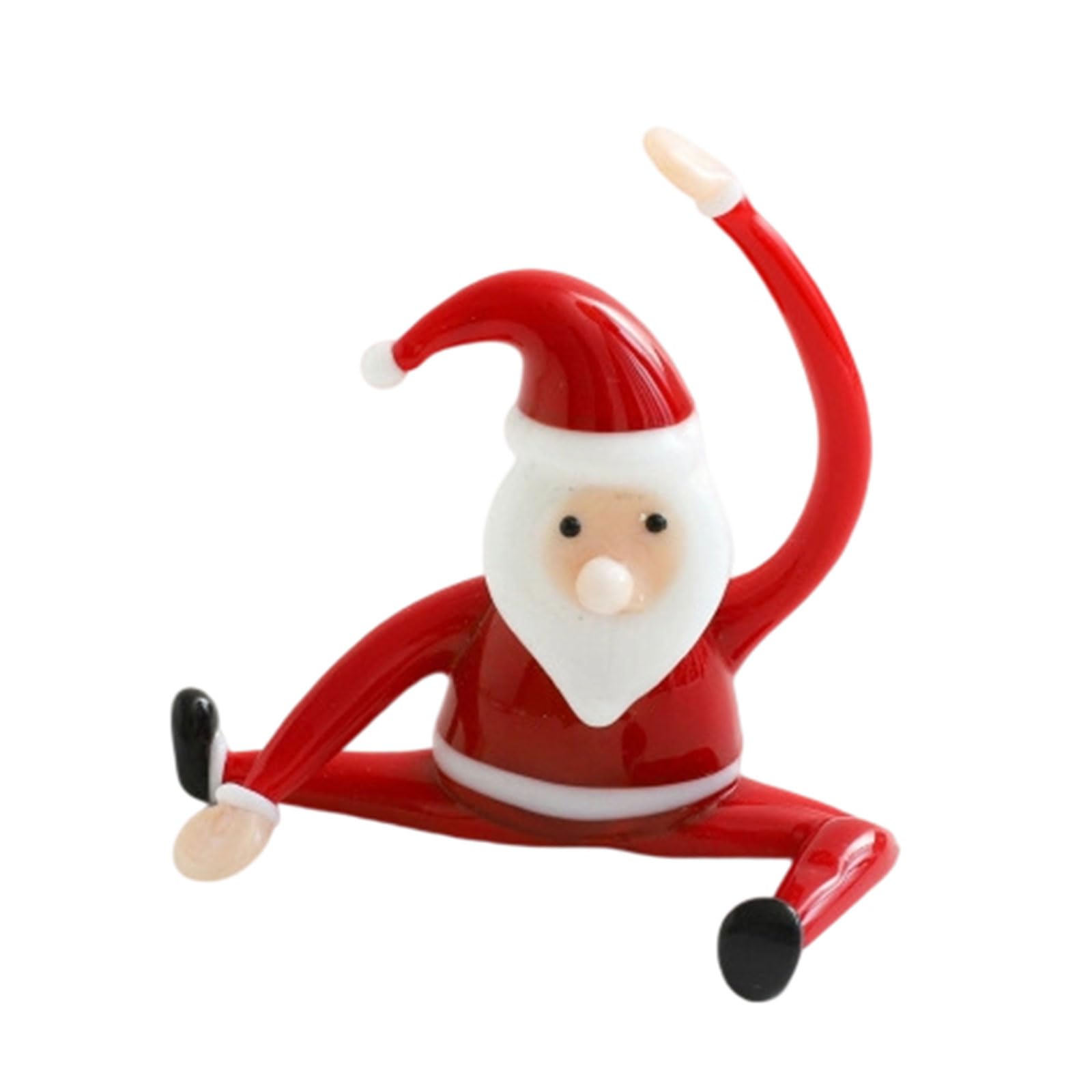 Zbiianxer D Christmas Ecorations Glass Yogas Santa Clauses Figurines Table Centerpieces For Xmases Holiday Party Home Ecoration Yogas Santa Figurines