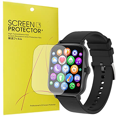 Lamshaw Compatible for Colmi P8 Plus Screen Protector, [6 Pack] Premium High Definition Ultra HD Film Compatible with Colmi P8 Plus Smartwatch (6 pack)