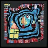 Titel: End of the waters Germanposters Hundertwasser End of The Waters Poster Kunstdruck Bild im Alu Rahmen in schwarz 48x48cm