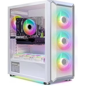 STGAubron Computadora de escritorio para videojuegos, Intel Core i7-6700 hasta 4.0GHz, GeForce RTX 3060 Ti 8G, 32GB DDR4, 2TB SSD, WiFi 6, BT 5.0, ventilador RGB x 4, Windows 11 Home