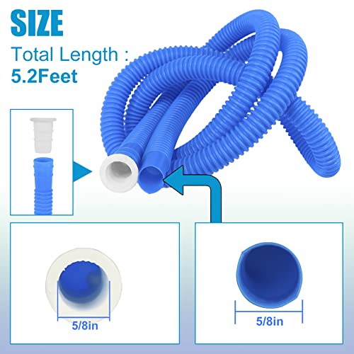 Air Jade 3/5'' Air Conditioner Drain Hose Connector Elbow Fitting With 5.2Ft Ac Water Drain Hose Kit, Replacement Parts For Mini Split Units And Window Ac Units #TOP1