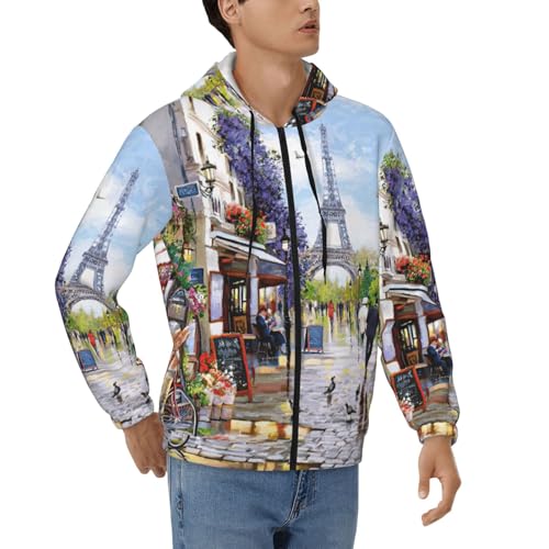 Sweatshirt mode hommes résistant au froid coupe ample zippée confortable