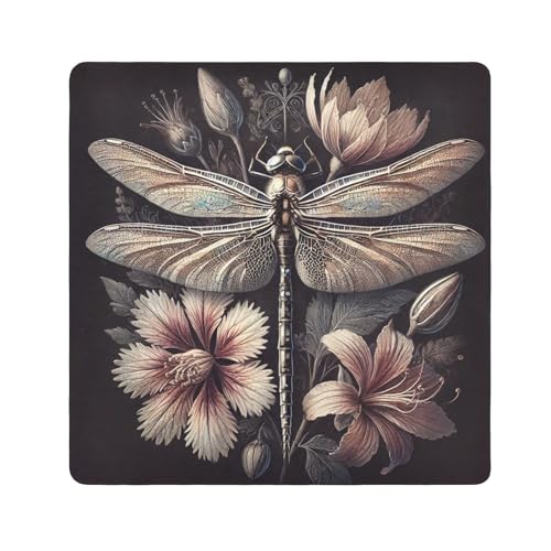 Dragonfly Floral Black Vintage Camera Lens Wrap 21.7