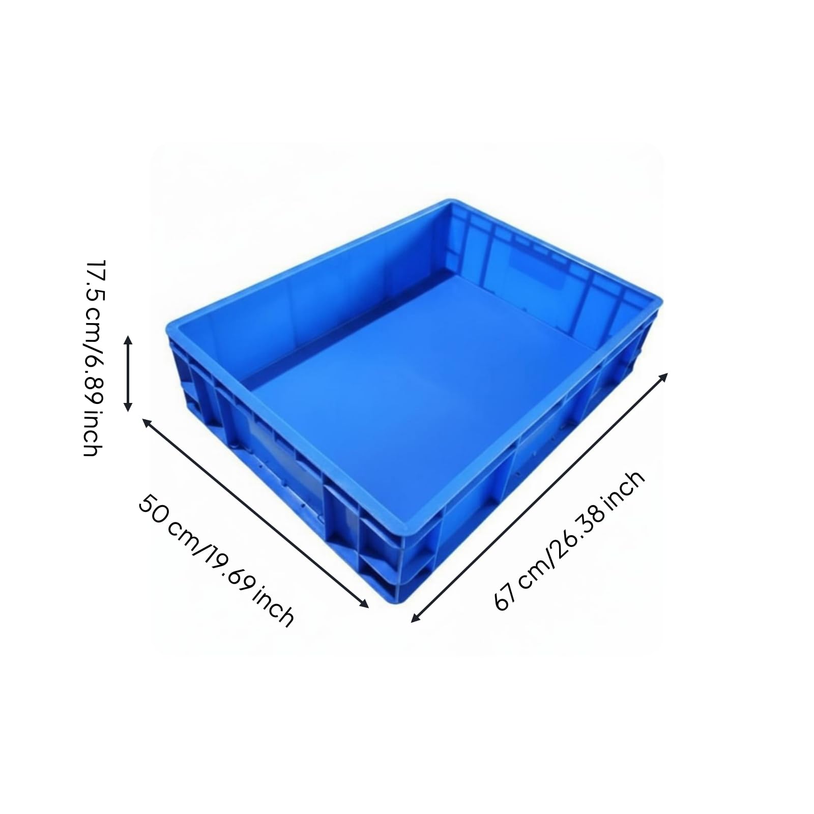 Colcolo Cassone Industriale Contenitore Logistico Scatola Impilabile in HDPE Struttura Robusta per Smistamento Pezzi Adatto a Magazzino Officina Movimentazione Articoli, Blu, EU5616