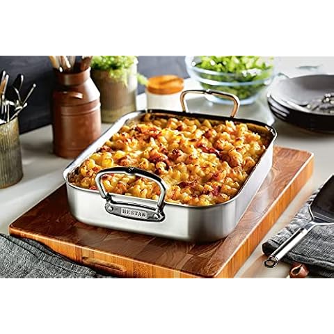 Hestan - Stainless Steel 14.5" Classic Roaster with Rack,31655 Cover