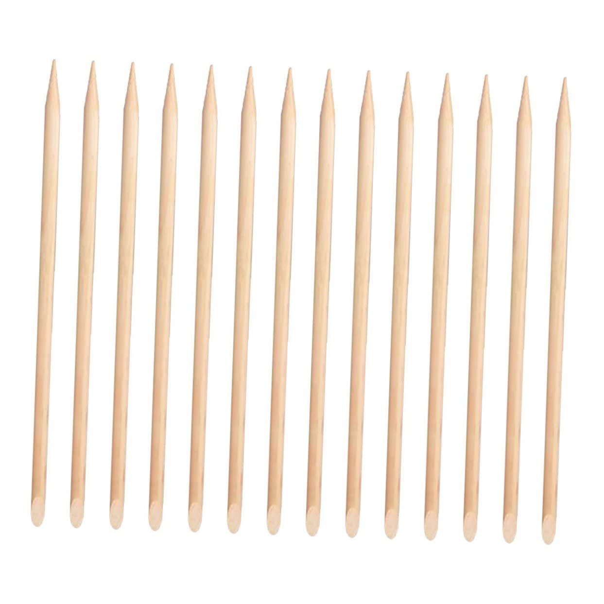 Outanaya 100pcs Multi-functional Nail Polish Stick Cuticle Pusher Remover for Thick Nails