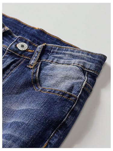 SweatyRocks Boy's Casual Ripped Jeans Slim Fit Denim Pants with Pockets3