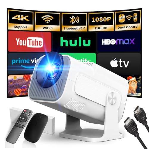 Proyector Portátil 2026 Upgraded 1920x1080P 4K Supote WiFi 6 Bluetooth 5.4