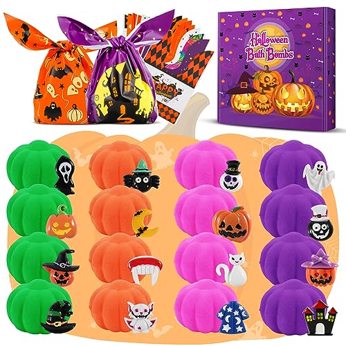 Halloween Bath Bombs for Kids16 Pack Bath Bomb Halloween Party Favors, Halloween Gifts for Kids