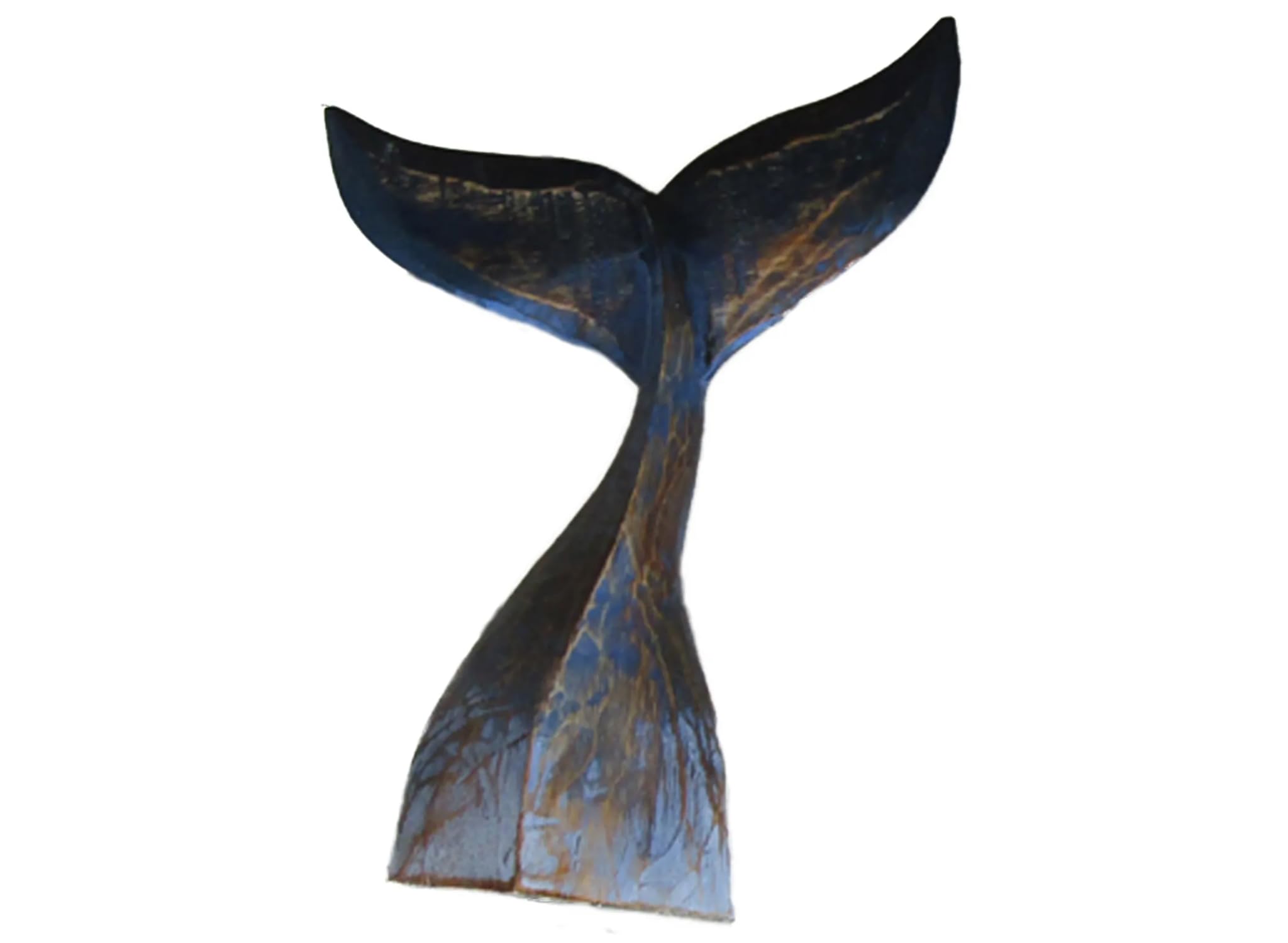 The Bridge Collection Wooden Whale Sculpture, Nautical Coastal Decor for Shelves, Tables, and Mantels