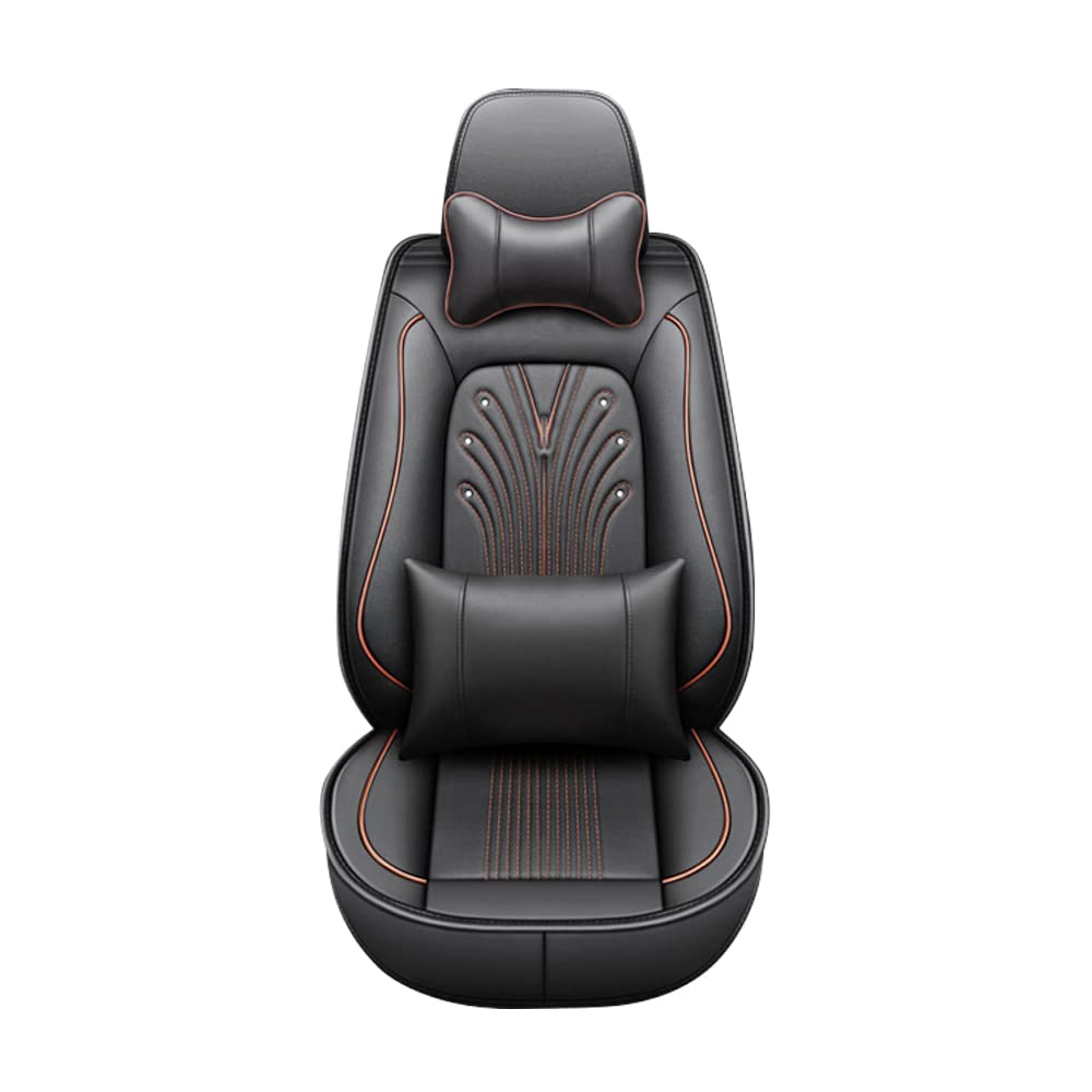 Car Seat Covers Full Set Fit for Enclave,Waterproof Car Seat Protectors,Leather Vehicle Seat Cover Compatible Airbags,with Headrest （Black Coffee）