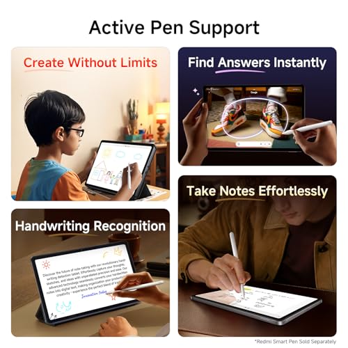 Image of Redmi Pad 2 Wi-Fi + Cellular, Active Pen Support, 27.94cm(11 inch) Model, 2.5K Sharp & Clear Display, 4GB, 128GB, All Day & More 9000mAh Battery, AI-Enabled, Dolby Atmos, HyperOS 2, Graphite Grey