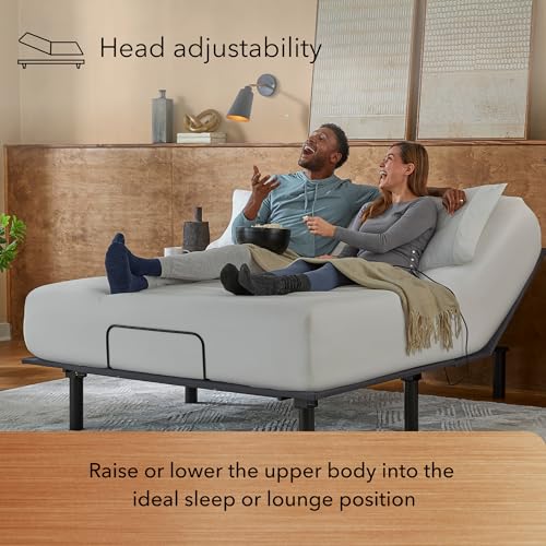 Image of Serta baselogic Level 1 Adjustable Base Bed Frame - Queen - Head Adjustability, Wired Remote, Removable Legs for Zero-Clearance Design, and Foldable for Convenient Mobility and Storage