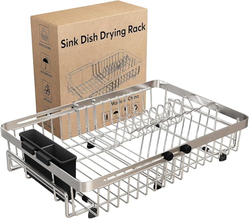 La Mejor Selección de Escurridor de acero inoxidable que Puedes Comprar On-line. 48 MAJALiS Expandible Escurridor de Trastes sobre Fregadero de Acero Inoxidable con Soporte para Utensilios, Escurridor de Platos para sobre Fregadero, Estante para Fregadero de...