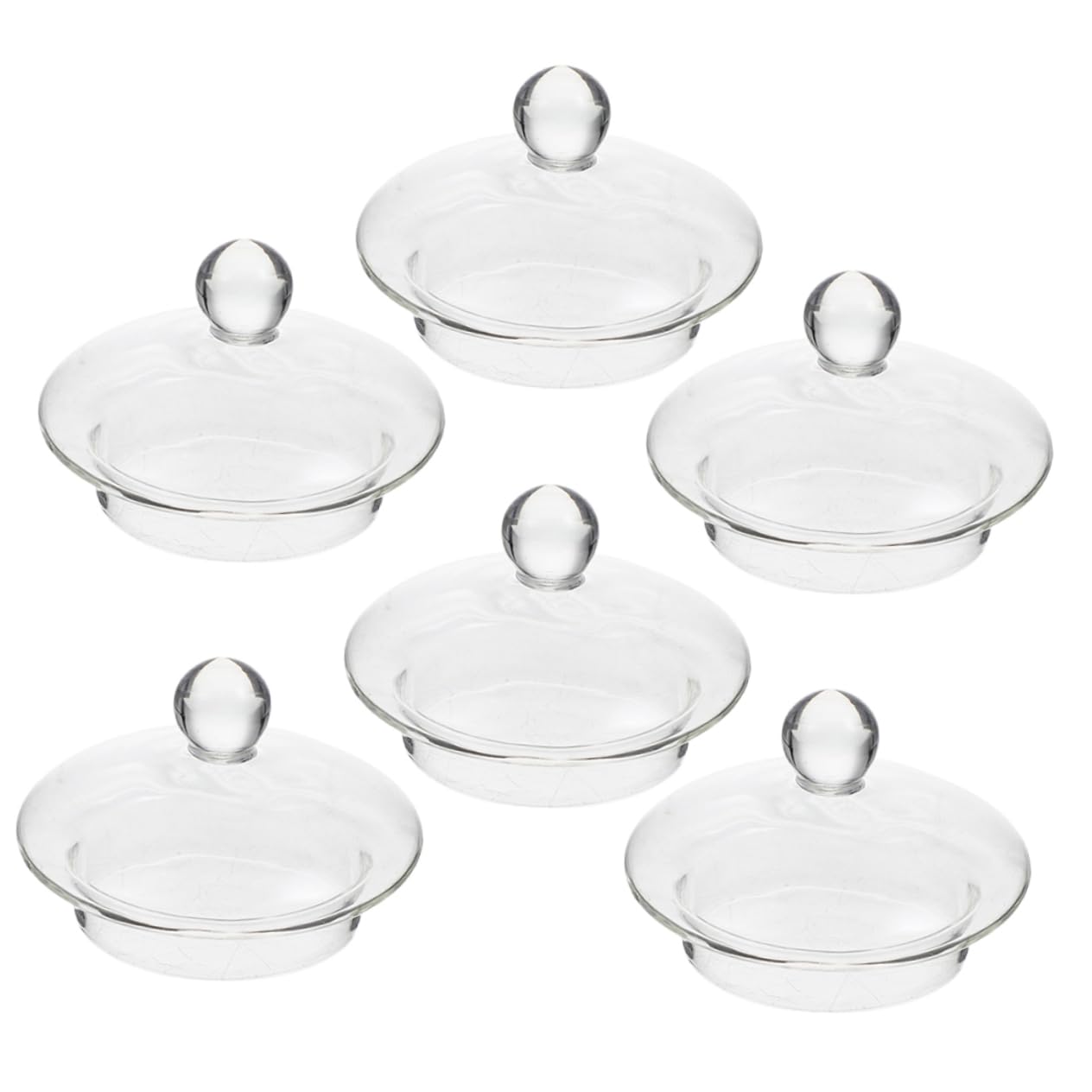 6 Piezas de Tapa de Vidrio para Tetera de 1000ml Borde Liso, Accesorio para Tetera Que Mantiene Libre de Impurezas, Adecuado para Fiestas y Estar en Casa