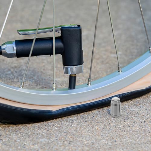 Tapas de válvula para bicicleta YARNOW, 2 piezas, de aleación de titanio, para bicicletas de montaña y carretera, protectores metálicos de válvula miniatura 6