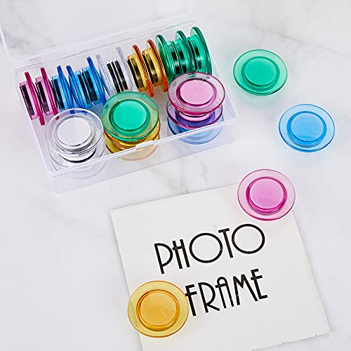 45 Pieces Whiteboard Magnets Round Refrigerator Magnets Dry Board Mini Fridge Magnet Teacher Supplies For Home Schools Offices (5 Colors,3 Cm) #TOP5