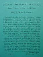 Crisis in the Great Republic: Essays Presented to Ross J. S. Hoffman 0823208206 Book Cover
