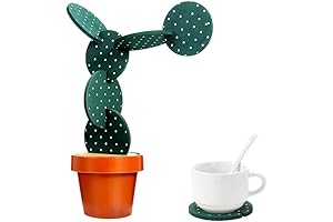 Green Cactus Coasters for Nature-Loving Geeks: A Blossoming Oasis for Drinks and Plants
