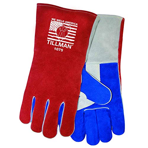 51MWz9XQuVL. SL500 Tillman 1075 We Weld America Premium Side Split Cowhide Welding Gloves - Large