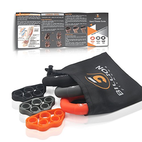 5BILLION Hand Strength Grip & Finger Stretcher - Strength Trainer for Golf Grip, Guitar Finger, Forearm Exercise, Cycling, Climbing, Prevention and Rehab
