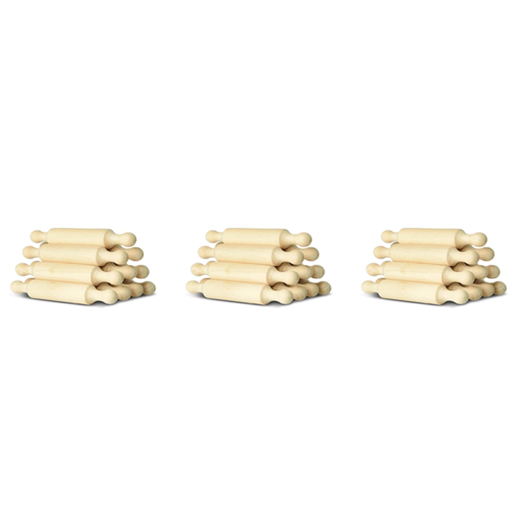 5X Mini Mattarello nel Legno 6 Pollici Lungo Cucina Mattarello Piccolo Rullo per Pasta di Legno per Bambini Pasta Fondente