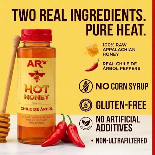 Miel Hot Southern Honey Chile De Arbol 12 oz miniatura 2