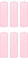 Vista 31 de Mega Candles 3 velas de pilar de oro rosa sólido sin perfume, vertidas a mano, velas de cera prémium de 2 x 6 pulgadas, decoración del hogar, spas