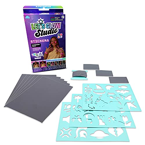 LetsGlow Studio Sticker Accessory Pack - for LetsGlow Studio DIY Arts and Crafts Influencer Video Creator Kit - (LetsGlow Studio Sold Separately)