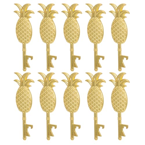 SOIMISS 10 Abrebotellas de Metal Forma de Piña Llavero Portátil Aleación Resistente Accesorio para Bar Detalle para Bodas y Uso Diario Abrebotellas Manual para Bebidas