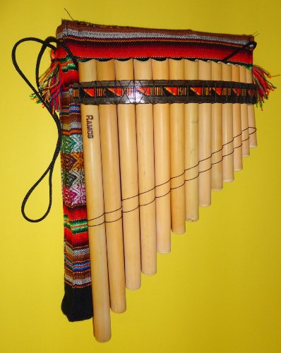 Professional Peru Treasure Standard Size Curved Antara Pan Flute 13 Pipes Case Included #TOP3