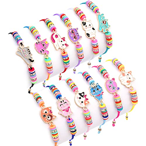 Lorfancy 12 Pcs Bracelets for Girls Kids Toddler Play Jewelry Cut...