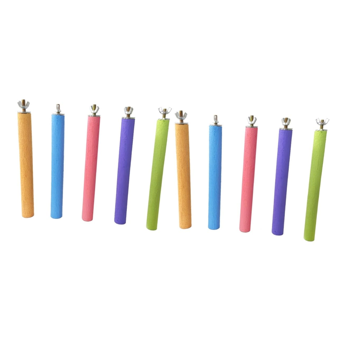 BESPORTBLE 10 Pezzi supporto per pesce persico pets giocattoli pietra affilacoltelli pappagallo bacchette per macinare artigli di uccelli supporto per giochi per pappagalli glassato Pertica