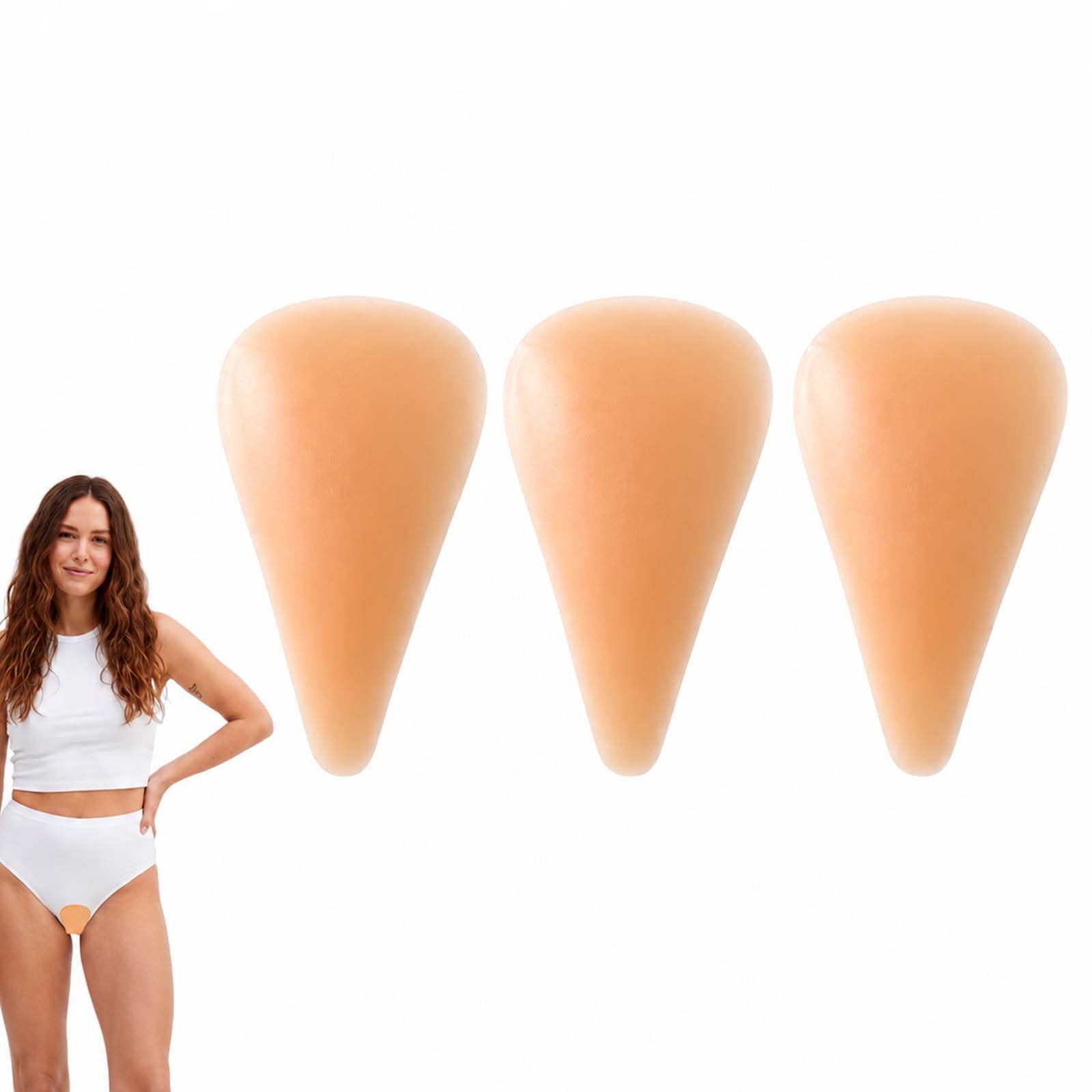 Camel Toe Concealer, Anti Camel Toe Hider Seamless Silicone Camel Cover for women Leggings Swimwear and Activewear (3 Pack)