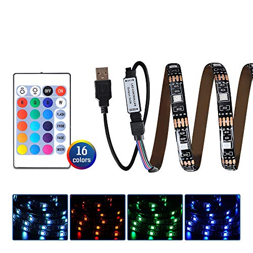 USB Remote Control Dimmable Light LED Strip Lights DC5V 1-3W 9.8ft LED Strip Lights White/RGB Light Strip IP65 Waterproof RGB LED Strip Color Changing LED
