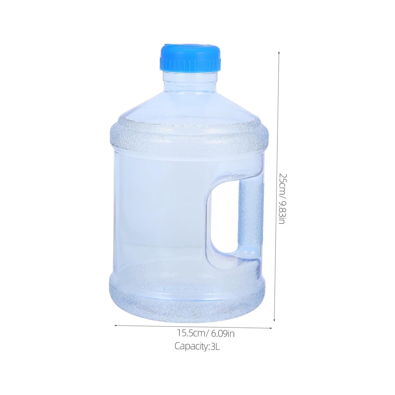 GANAZONO Capacity Outdoor Water Jug Durable Transparent Water Container with Handle Design for Camping Travel for Fresh Saltwater Storage