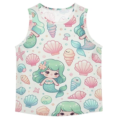 susiyo Seashells and Beautiful Girls Boys Sleeveless Tank Top Girls Athletic T Shirt