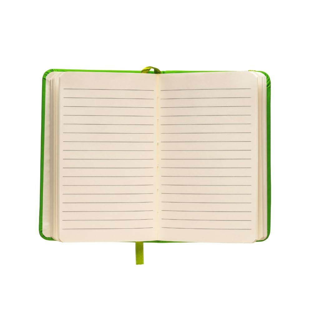 Taccuino A6 con Elastico – Copertina Rigida in Similpelle PU, 80 Pagine, Carta Bianca 80g/m² – Quaderno Tascabile per Appunti, Viaggi, Diario, Scuola, Ufficio (100, Verde Mela)