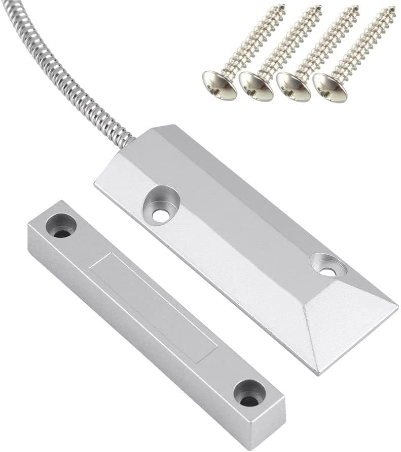 Gebildet Home Security Wired Rolling Door Contact 0~100V/0.5Amp Magnetic Reed Switch OC-55 Alarm Sensor Magnetic Switch with 2 Wires for N.C. Applications