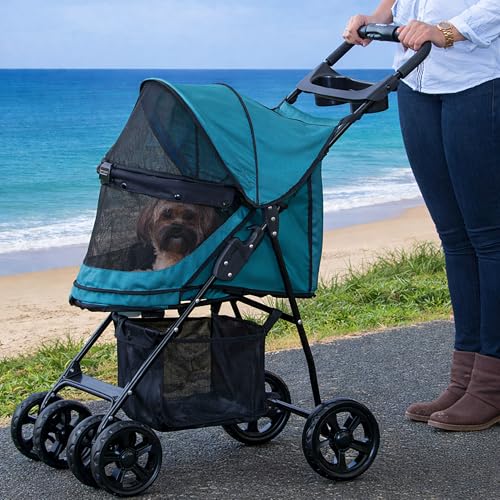 Pet Gear Happy Trails Lite Pet Stroller in green clover