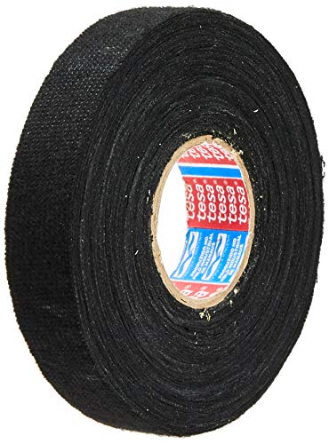 NEOBRASIL - Fita Dupla Face Tesa 51618 - Enfitamento de Cablagens, Resistência à Abrasão e Rasgos - Dorso de PVC - 19mm x 25m - Preta