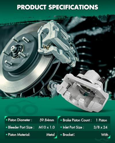 Image of SCITOO Front Right Brake Caliper With Bracket 18B4779 Compatible For Ford For Escape 2001-2007 For Mazda Tribute 2001-2006 For Mercury Mariner 2005-2006
