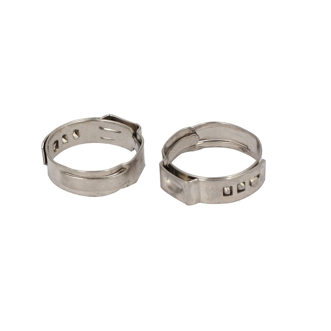 Aexit 17.8mm-21mm 304 Clamps Stainless Steel Adjustable Cable Pipe Tight Hose Strap Clamps Clamps 10pcs