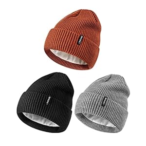 MSDC Beanies Women 3 Pack, Winter Hats for Women Men Fleece Lined Warm for Cold Weather, Beanie for Women Fashion Skull…